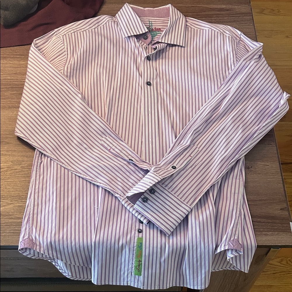 Men's Striped Purple Shirt